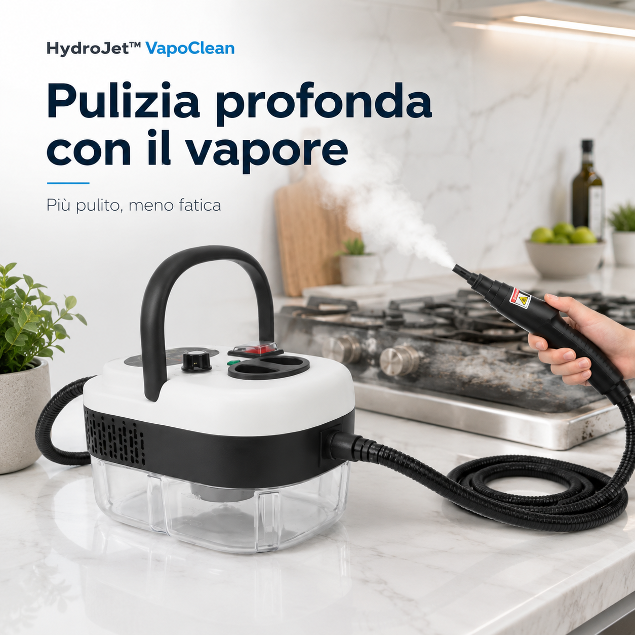 HydroJet™ VapoClean – Pulitore a Vapore Portatile Multiuso