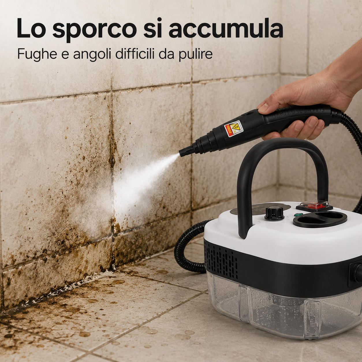 HydroJet™ VapoClean – Pulitore a Vapore Portatile Multiuso