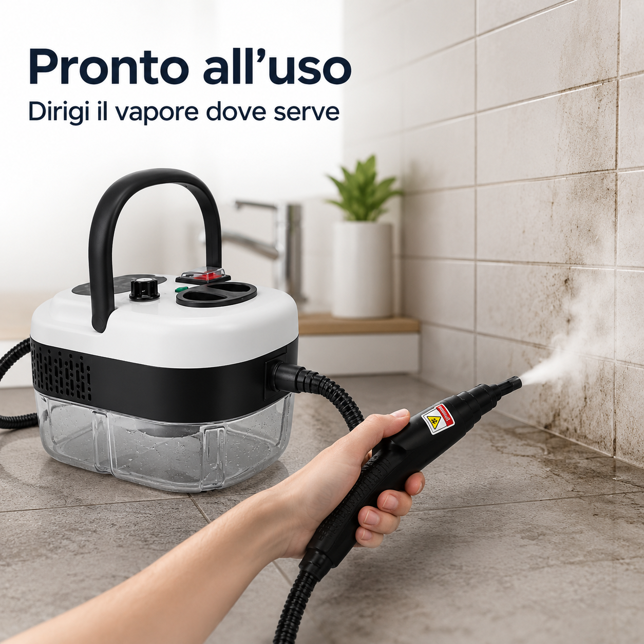 HydroJet™ VapoClean – Pulitore a Vapore Portatile Multiuso