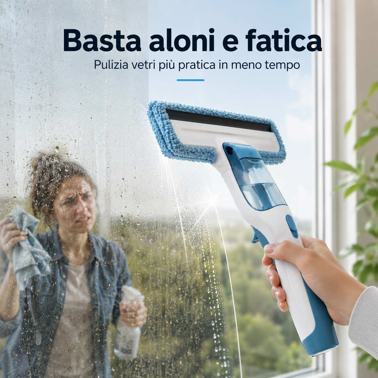Strumento per la Pulizia delle Finestre 3 in 1