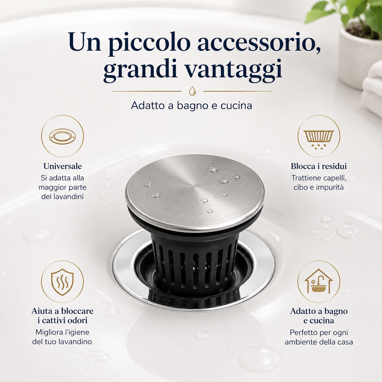 Tappo Lavandino Universale