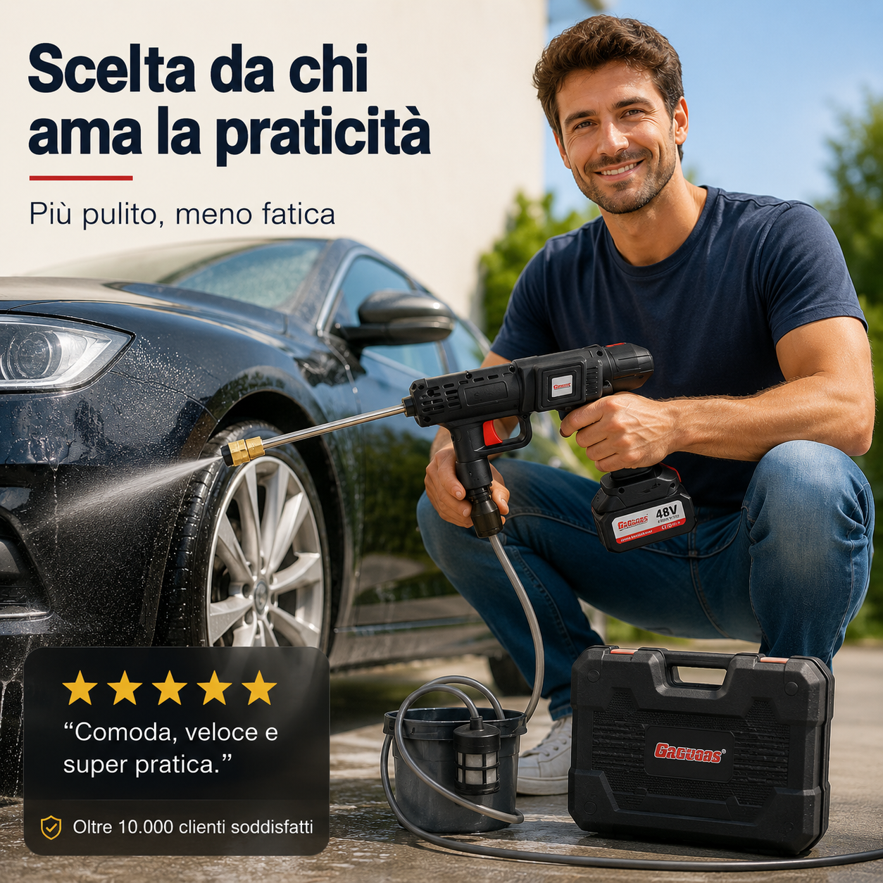 HydroJet™ – Idropulitrice Portatile Senza Fili