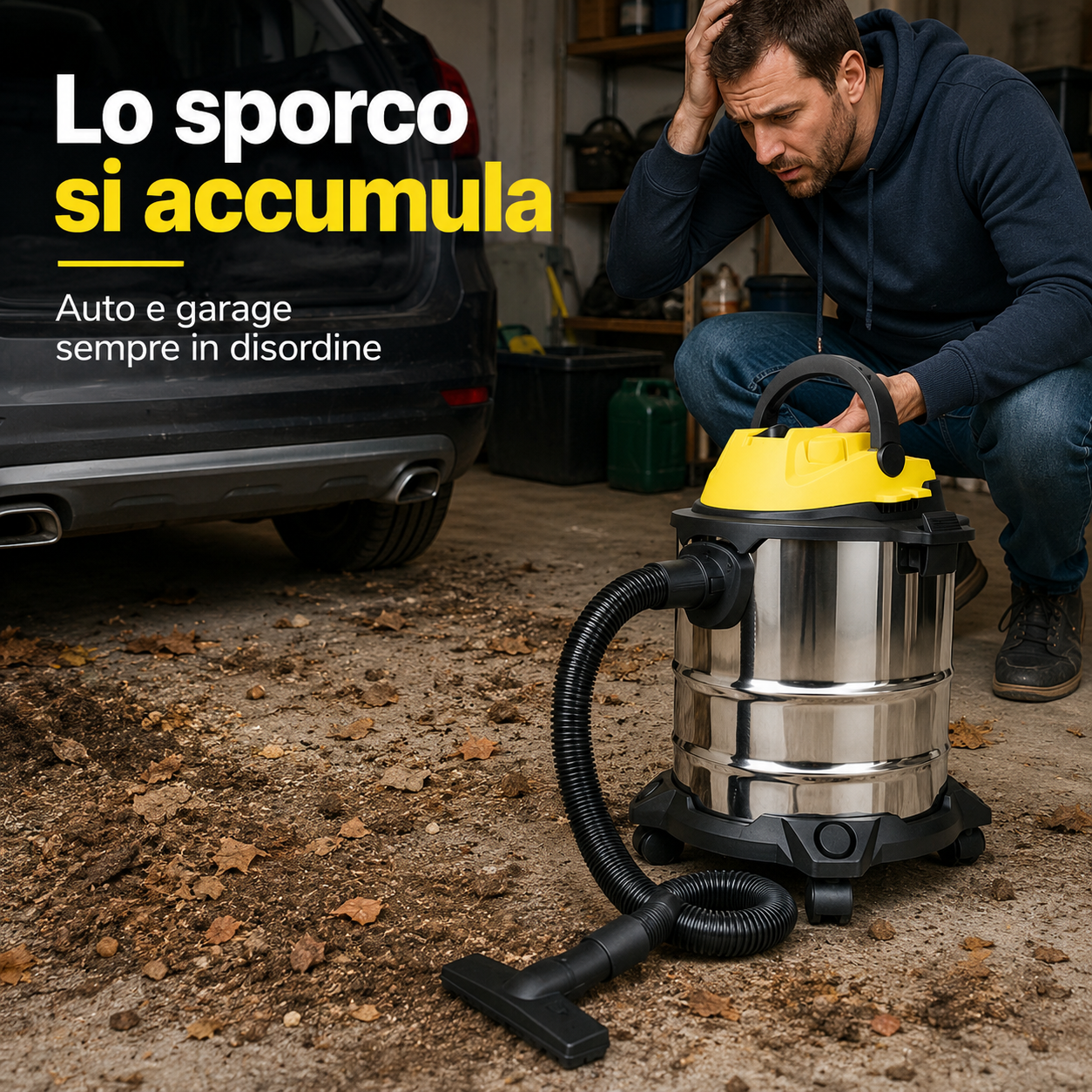 HydroJet™ WetVac – Aspiratore Solidi e Liquidi per Auto, Garage e Casa