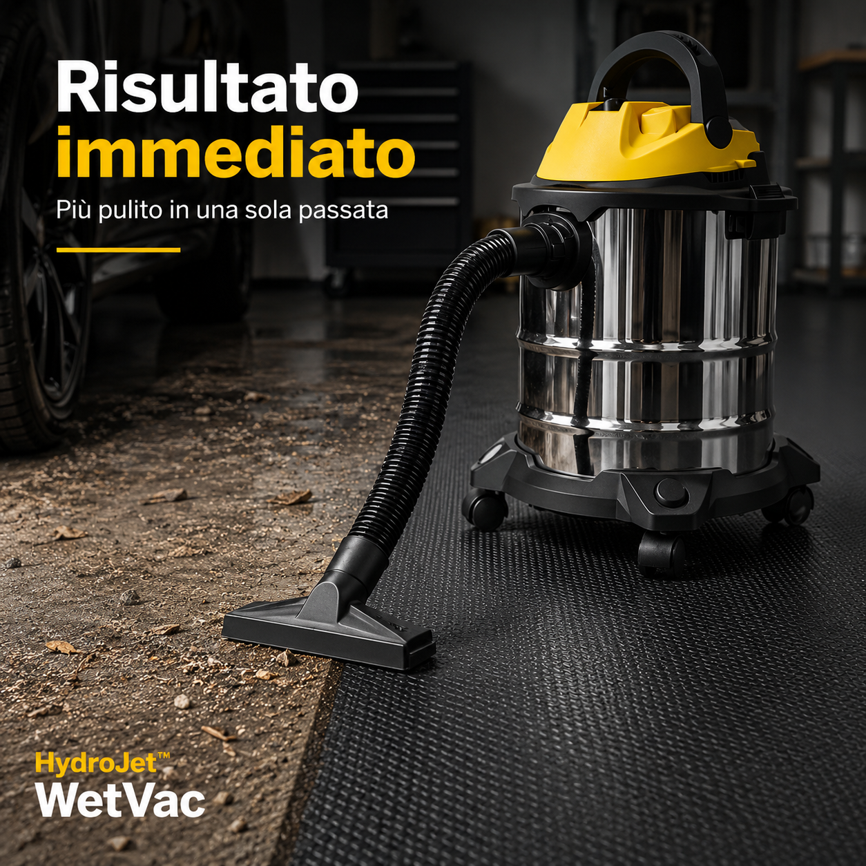 HydroJet™ WetVac – Aspiratore Solidi e Liquidi per Auto, Garage e Casa